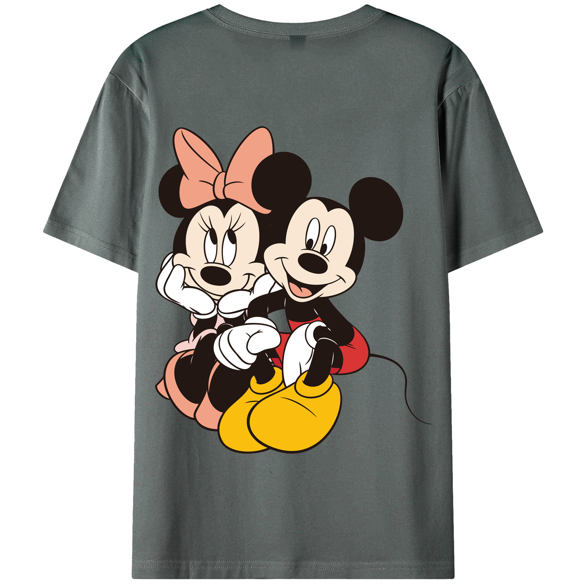 （画像用） ミッキーマウス Mickey Mouse 綿100％半袖Tシャツ（背面プリント）